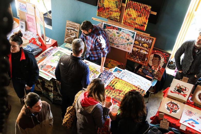 The Print Bazaar on Cherokee is one of the largest print sales in the Midwest.