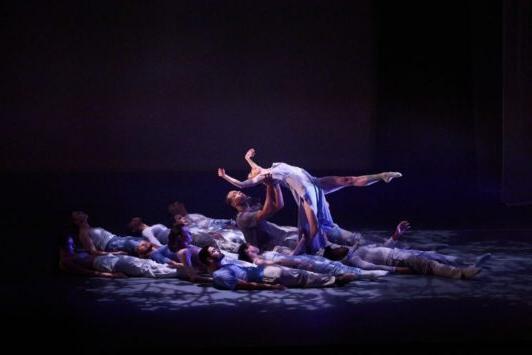 A dance company performs during the Emerson SPRING TO DANCE Festival.