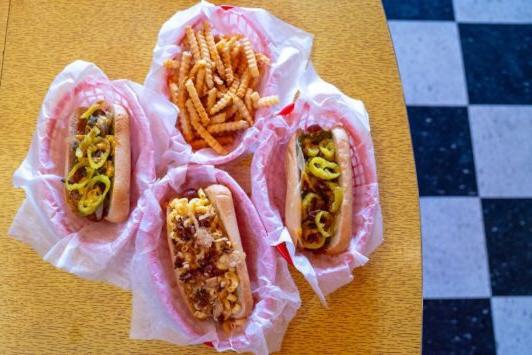Steve's Hot Dogs come in mouthwatering flavors.